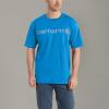 Carhartt Men’s Big Signature Logo Short Sleeve T-Shirt(Blue Glow)