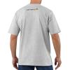 Carhartt Men’s Big Signature Logo Short Sleeve T-Shirt(Heather Grey)