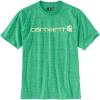 Carhartt Men’s Big Signature Logo Short Sleeve T-Shirt(Malachite Snow Heather)