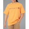 Carhartt Men’s Big Signature Logo Short Sleeve T-Shirt(Marigold Snow Heather)