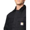 Carhartt Mens C003 Loose Fit Firm Duck Insulated Traditional Coat(Black)