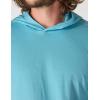 Carhartt Men’s Force Relaxed Fit Midweight Long-Sleeve Logo Graphic Hooded T-Shirt(Dusted Aqua)