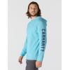 Carhartt Men’s Force Relaxed Fit Midweight Long-Sleeve Logo Graphic Hooded T-Shirt(Dusted Aqua)