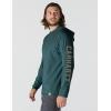 Carhartt Men’s Force Relaxed Fit Midweight Long-Sleeve Logo Graphic Hooded T-Shirt(Greenstone)