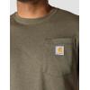 Carhartt Men’s Force Relaxed Fit Midweight Short-Sleeve Pocket T-Shirt(Basil Heather)