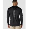 Carhartt Men’s Force Sun Defender™ Lightweight Long-Sleeve Hooded Logo Graphic T-Shirt(Black)