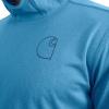 Carhartt Men’s Force Sun Defender™ Lightweight Long-Sleeve Hooded Logo Graphic T-Shirt(Horizon Blue Heather)