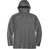 Carhartt Men’s Force Sun Defender™ Lightweight Long-Sleeve Hooded Logo Graphic T-Shirt(Steel)