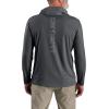Carhartt Men’s Force Sun Defender™ Lightweight Long-Sleeve Hooded Logo Graphic T-Shirt(Steel)