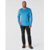 Carhartt Men’s Force Sun Defender Lightweight Long-Sleeve Logo Graphic T-Shirt(Horizon Blue Heather)