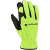 Carhartt Men’s GD0794M High Dexterity Open Cuff Glove(High Vis Lime)