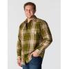 Carhartt Men’s Loose Fit Heavyweight Flannel Long-Sleeve Plaid Shirt(Dark Bronzed Green)