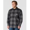 Carhartt Men’s Loose Fit Heavyweight Flannel Long-Sleeve Plaid Shirt(Gravel)