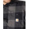 Carhartt Men’s Loose Fit Heavyweight Flannel Long-Sleeve Plaid Shirt(Gravel)
