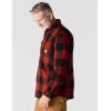 Carhartt Men’s Loose Fit Heavyweight Flannel Long-Sleeve Plaid Shirt(Spice Red)
