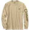 Carhartt Men’s Loose Fit Heavyweight Long-Sleeve Pocket Duck Graphic T-Shirt(Beach Heather)