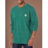 Carhartt Men’s Loose Fit Heavyweight Long-Sleeve Pocket Henley T-Shirt(North Woods Heather)
