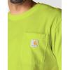 Carhartt Men’s Loose Fit Heavyweight Short-Sleeve Pocket T-Shirt(Brite Lime)