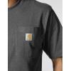 Carhartt Men’s Loose Fit Heavyweight Short-Sleeve Pocket T-Shirt(Carbon Heather)