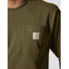 Carhartt Men’s Loose Fit Heavyweight Short-Sleeve Pocket T-Shirt(Dark Bronzed Green Heather)