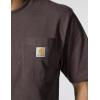 Carhartt Men’s Loose Fit Heavyweight Short-Sleeve Pocket T-Shirt(Dark Sepia Heather)