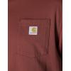 Carhartt Men’s Loose Fit Heavyweight Short-Sleeve Pocket T-Shirt(Dark Spice Red)