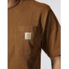 Carhartt Men’s Loose Fit Heavyweight Short-Sleeve Pocket T-Shirt(Oiled Walnut Heather)