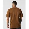 Carhartt Men’s Loose Fit Heavyweight Short-Sleeve Pocket T-Shirt(Oiled Walnut Heather)