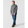 Carhartt Men’s Loose Fit Midweight Chambray Long-Sleeve Plaid Shirt(Black)