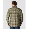 Carhartt Men’s Loose Fit Midweight Chambray Long-Sleeve Plaid Shirt(Dusty Olive)