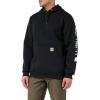 Carhartt Men’s Loose Fit Midweight Logo Sleeve Graphic Sweatshirt(Black)