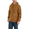 Carhartt Men’s Loose Fit Midweight Logo Sleeve Graphic Sweatshirt(Carhartt Brown)