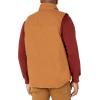 Carhartt Men’s Loose Fit Washed Duck Sherpa-Lined Mock-Neck Vest(Carhartt Brown)