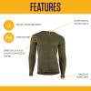 Carhartt Men’s MBL113 Base Force® Midweight Base Layer Classic Crew(Burnt Olive)