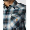 Carhartt Men’s Montana Rugged Flex Relaxed Fit Lightweight Long-Sleeve Snap-Front Plaid Shirt(Black)