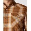 Carhartt Men’s Montana Rugged Flex Relaxed Fit Lightweight Long-Sleeve Snap-Front Plaid Shirt(Carhartt Brown)