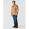 Carhartt Men’s Montana Rugged Flex Relaxed Fit Lightweight Long-Sleeve Snap-Front Plaid Shirt(Carhartt Brown)