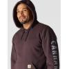 Carhartt Men’s Rain Defender Loose Fit Midweight Logo Graphic Sweatshirt(Dark Sepia)