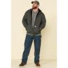 Carhartt Men’s Rain Defender Loose Fit Midweight Thermal-Lined Full-Zip Sweatshirt(Carbon Heather/Black)