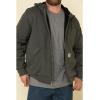 Carhartt Men’s Rain Defender Loose Fit Midweight Thermal-Lined Full-Zip Sweatshirt(Carbon Heather/Black)