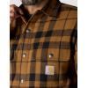 Carhartt Mens Relaxed Fit Flannel Sherpa-Lined Shirt Jac(Carhartt Brown)