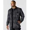 Carhartt Mens Relaxed Fit Flannel Sherpa-Lined Shirt Jac(Shadow)