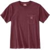 Carhartt Men’s Relaxed Fit Lightweight Short-Sleeve Garment Dyed Pocket T-Shirt(Dark Spice Red)