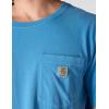 Carhartt Men’s Relaxed Fit Lightweight Short-Sleeve Garment Dyed Pocket T-Shirt(Horizon Blue)