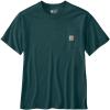 Carhartt Men’s Relaxed Fit Lightweight Short-Sleeve Pocket Geo Badge Graphic T-Shirt(Greenstone Heather)