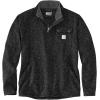 Carhartt Men’s Relaxed Fit Midweight Quarter-Zip Pocket Sweater Fleece(Black)