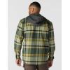 Carhartt Men’s Rugged Flex Relaxed Fit Flannel Fleece Lined Hooded Shirt Jac(Forestry Green)