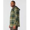 Carhartt Men’s Rugged Flex Relaxed Fit Flannel Fleece Lined Hooded Shirt Jac(Forestry Green)