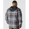 Carhartt Men’s Rugged Flex Relaxed Fit Flannel Fleece Lined Hooded Shirt Jac(Gravel)