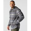 Carhartt Men’s Rugged Flex Relaxed Fit Flannel Fleece Lined Hooded Shirt Jac(Gravel)